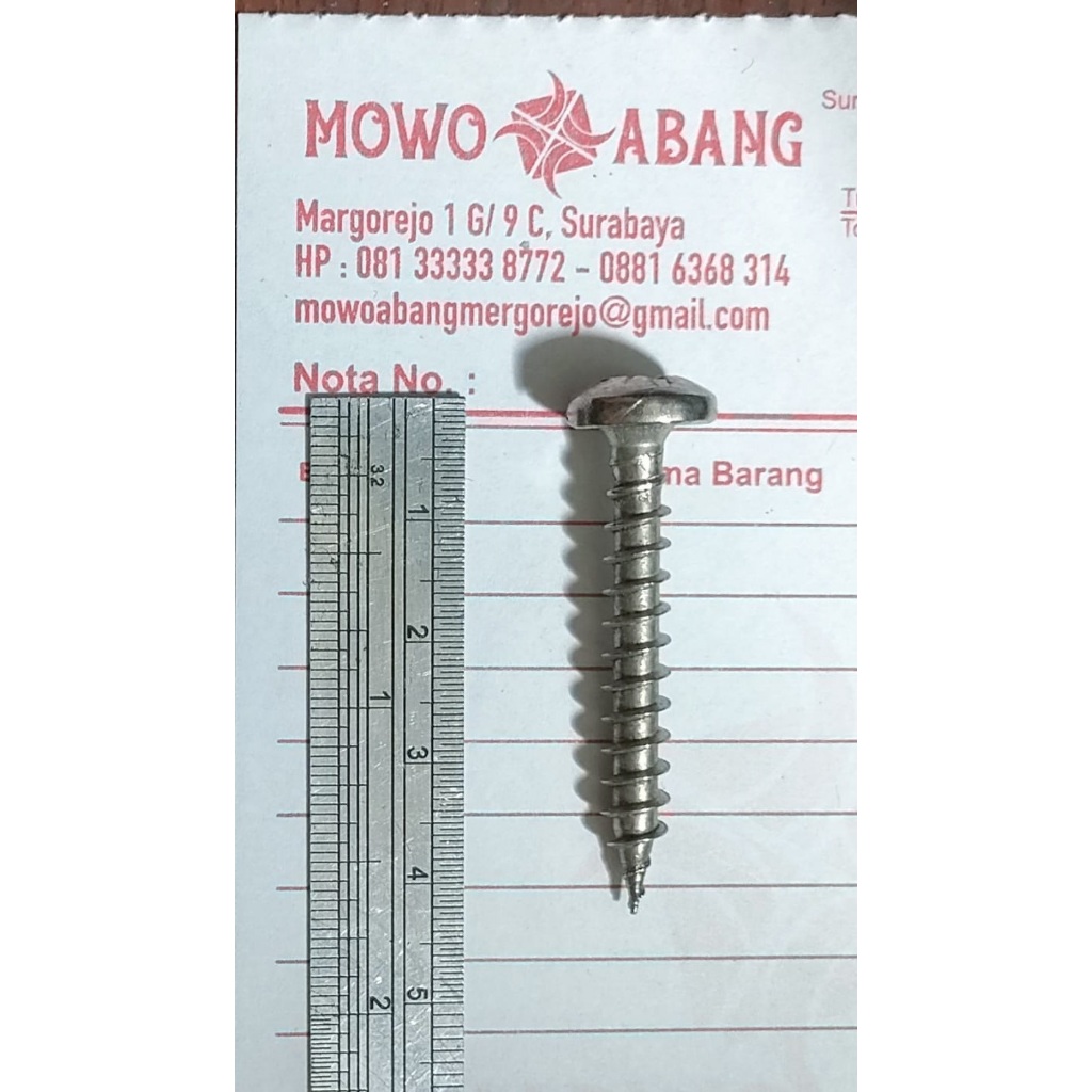สแตนเลสลําโพงย่างสายฟ้ารหัส12xหัวกลมสแตนเลส304. ( PH 12x1 1/2 ), ( PH 12x1 1/4 ), ( PH 12x1), ( PH 1
