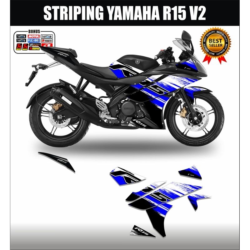 Striping Yamaha R15 V2 Grapis/R15 V2 สติ๊กเกอร์ติดมอเตอร์ไซค์/สติ๊กเกอร์อุจจาระ R15 V2