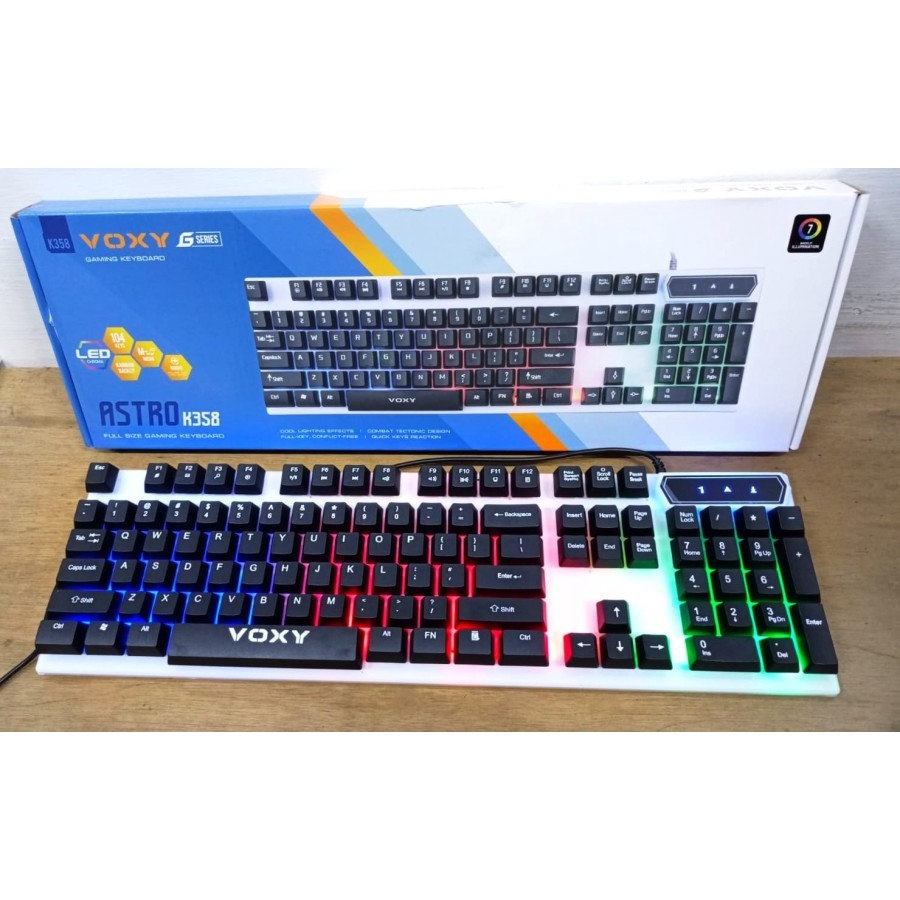 Voxy K358 LED RGB Gaming Keyboard คีย์บอร์ดแบบมีสาย RGB Mechanical Keyboard