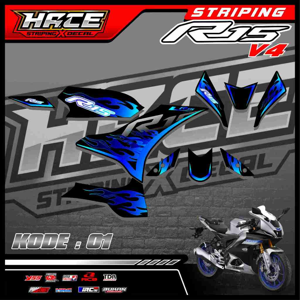 สติ๊กเกอร์ STRIPING R15 V4 - STRIPING R15 V4 PREMIUM 01
