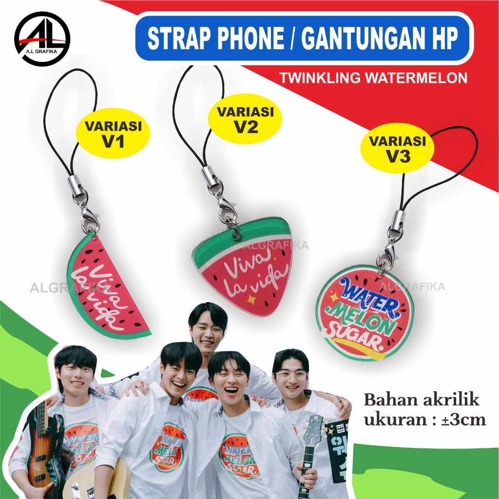 Gantungan Viva LAVIDA HP HANGER STRAP โทรศัพท์ TWINKLING WATERMELON KDRAMA PHONE CHARM