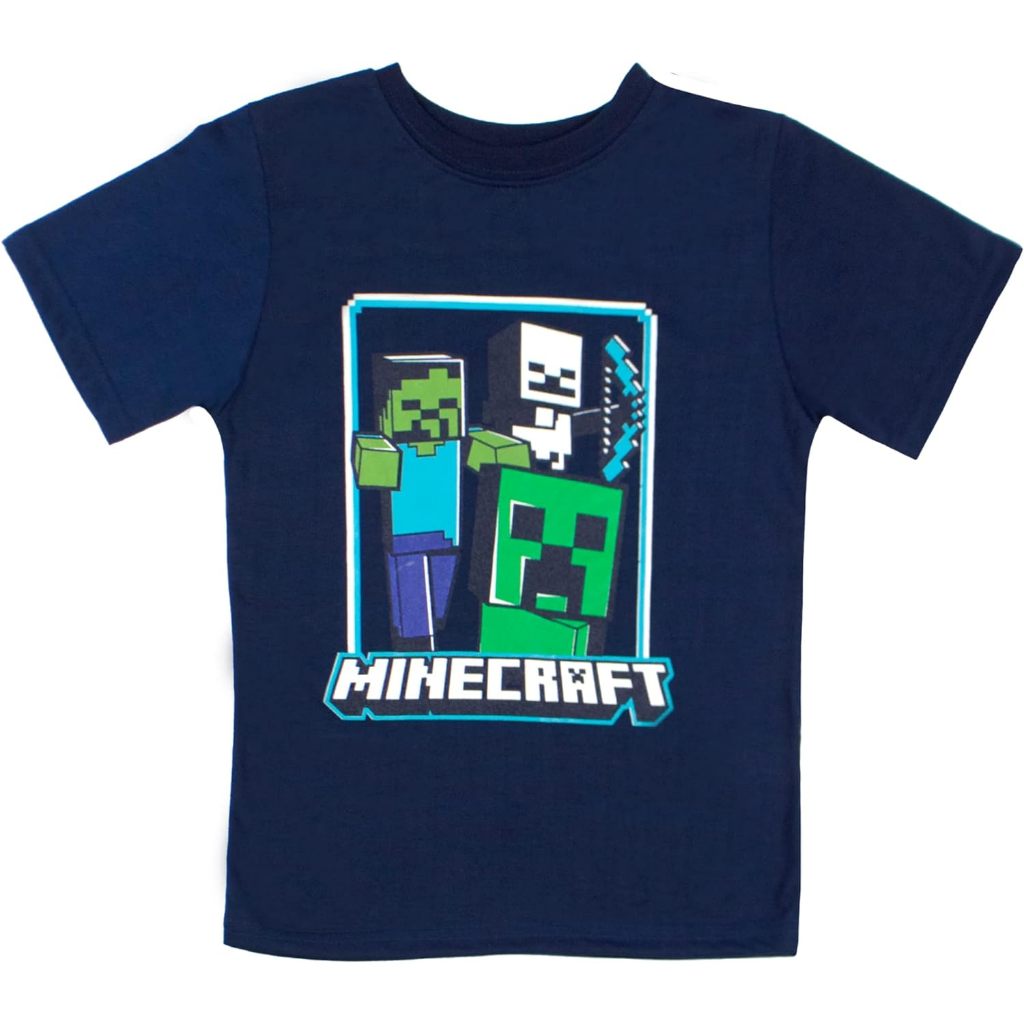 ชุดเสื้อยืด Baju Kaos Anak Distro Premium Minecraft Creeper สําหรับเด็กผู้ชาย 4 แพ็ก