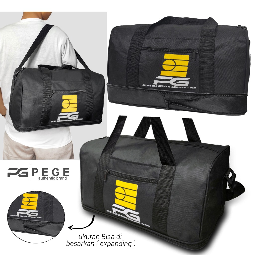 Travelbag Sport Bag PIGE Baganda Clothes Bag for Gym Fitness Medium สามารถขยายได้ -PG 8988