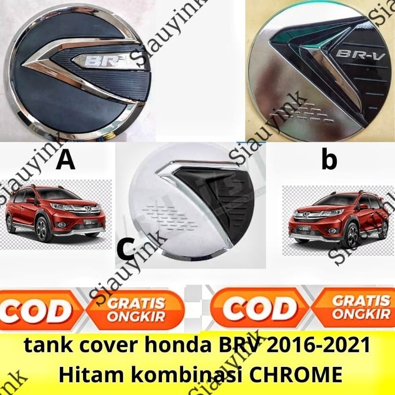 BRV 2016 2019 2021 ครอบฝาถัง สีดํา โครเมียม รวม