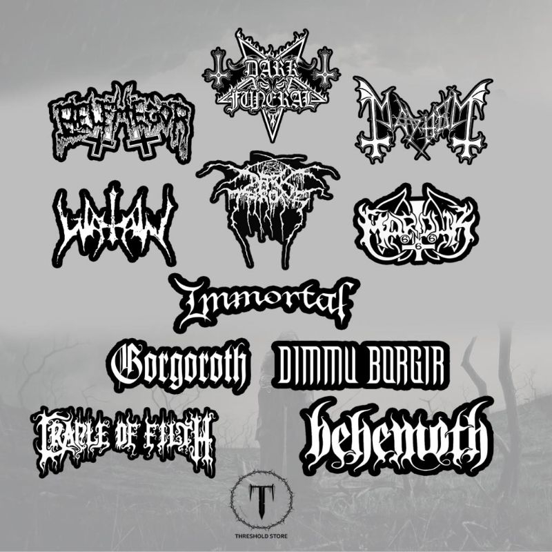 Metal band Sticker / Black metal series / กันน้ํา / ตัดลาย / & กันน้ํา