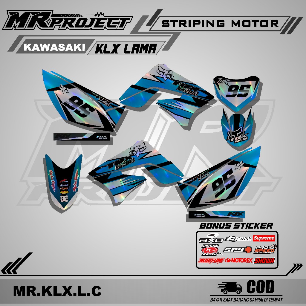 Striping klx 150 OLD,S OLD/L-striping สติกเกอร์ liss Variations klx 150s/L OLD