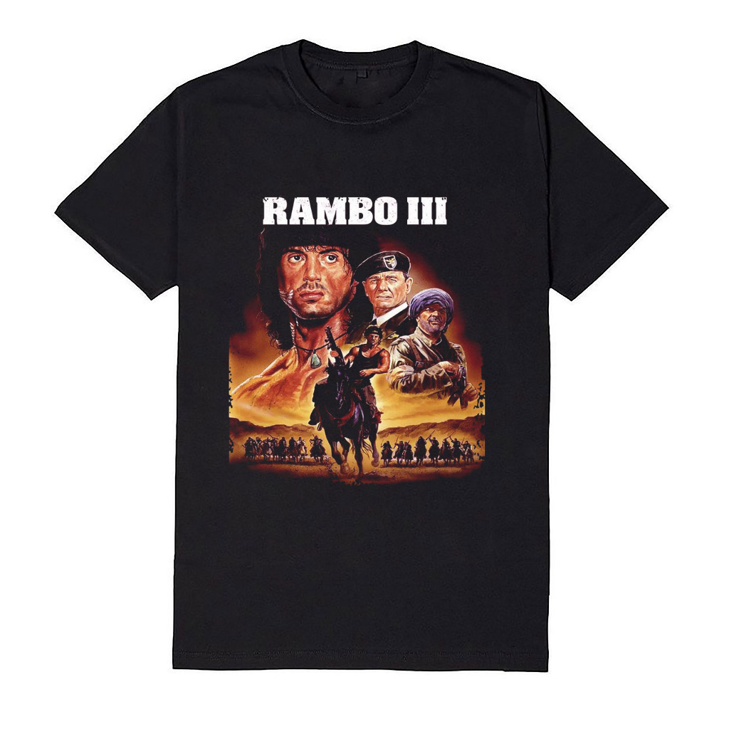 เสื้อยืด ลาย Rambo III VINTAGE | เสื้อยืด พิมพ์ลายเลือด VINTAGE FILM | เสื้อยืด FILM