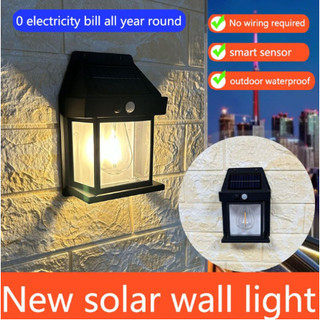 Lampu Dinding Solar Sensor Gerak Lampu Taman Solar Lampu Hias