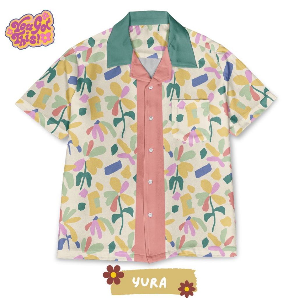 KEMEJA YGT OFFICIAL - เสื้อเชิ้ตลายนามธรรมขนาดใหญ่ Fullprint - YURA