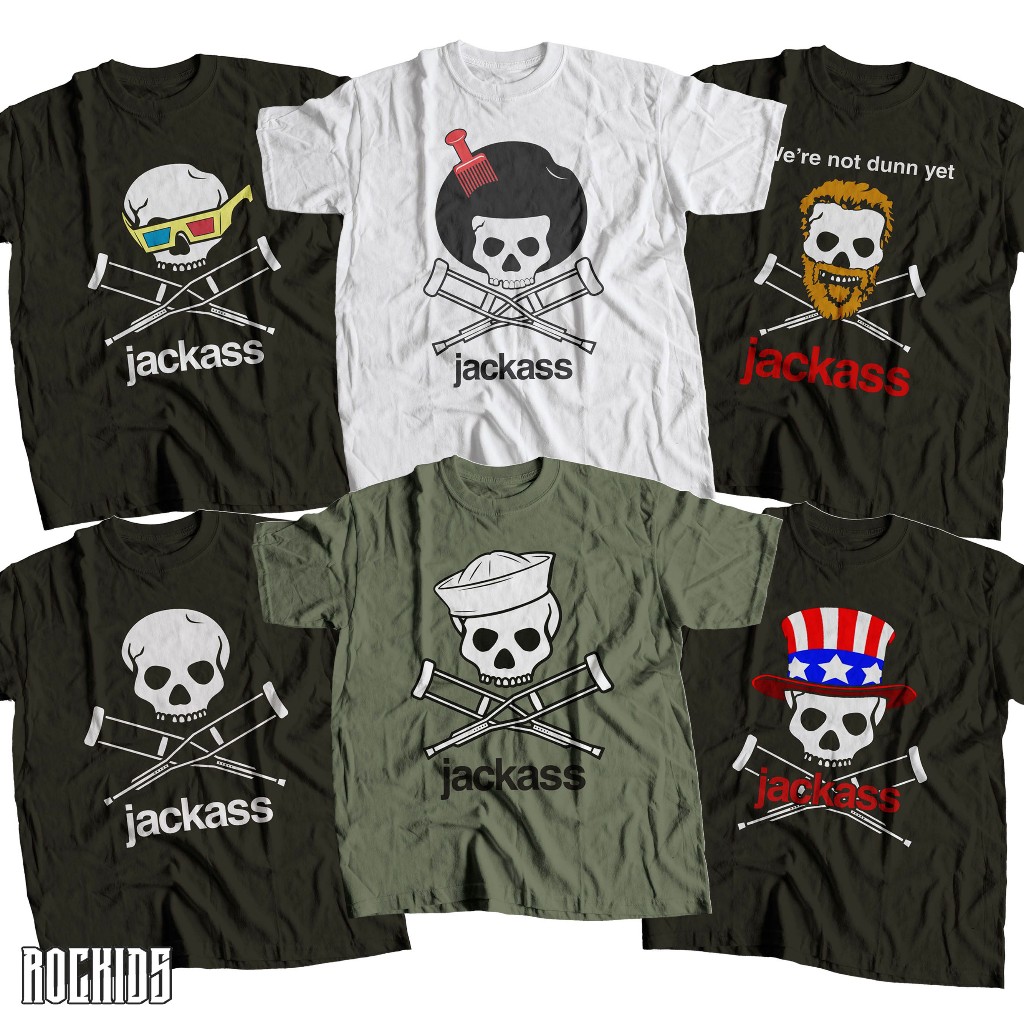 Rockids - jackass - เสื้อยืด - เสื้อยืดผู้ใหญ่และเด็ก - เสื้อยืด jackass - เสื้อยืด jackass - เสื้อย