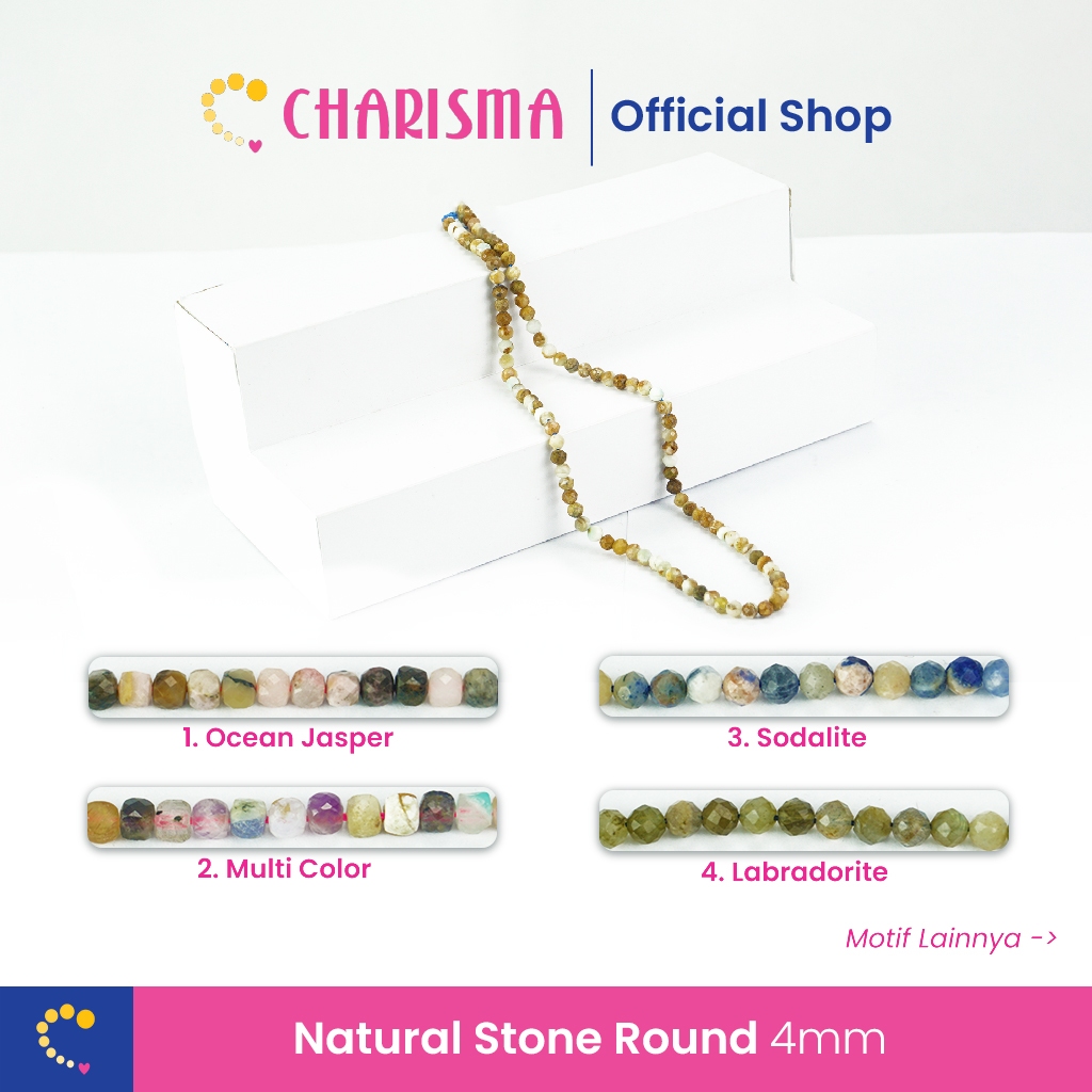 Charisma หินธรรมชาติ - ลูกปัดหิน 4mm