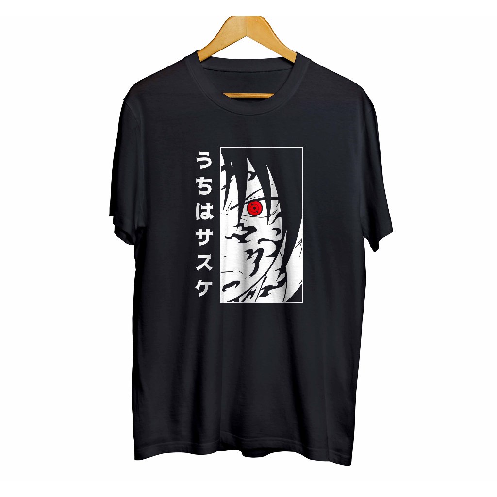 Sasuke JUINJITSU เสื้อยืดอะนิเมะ distro - NARUTO SHIPPUDEN วัสดุผ้าฝ้ายหวี 30s