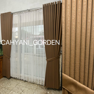 Gorden Blackout 12 gelombang Hordeng jendela dan gorden pembatas ruangan model lubang semokring