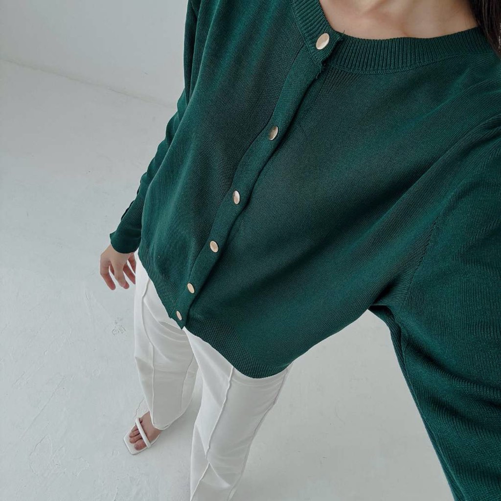 Gaiya - Tarara Knit คาร์ดิแกนด้านนอกถัก / Inara Rib Knit Women& 39;s Knit Top