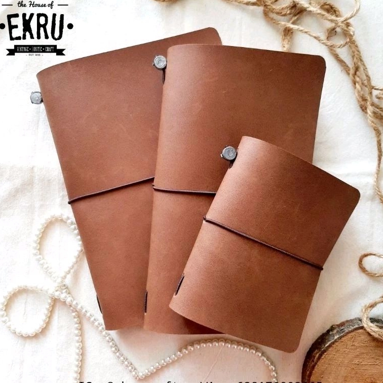 CAMEL DM - TRAVELERS NOTEBOOK / JOURNAL PREMIUM VEGAN LEATHER / A5 NOTEBOOK - REGULAR - PASSPORT B7
