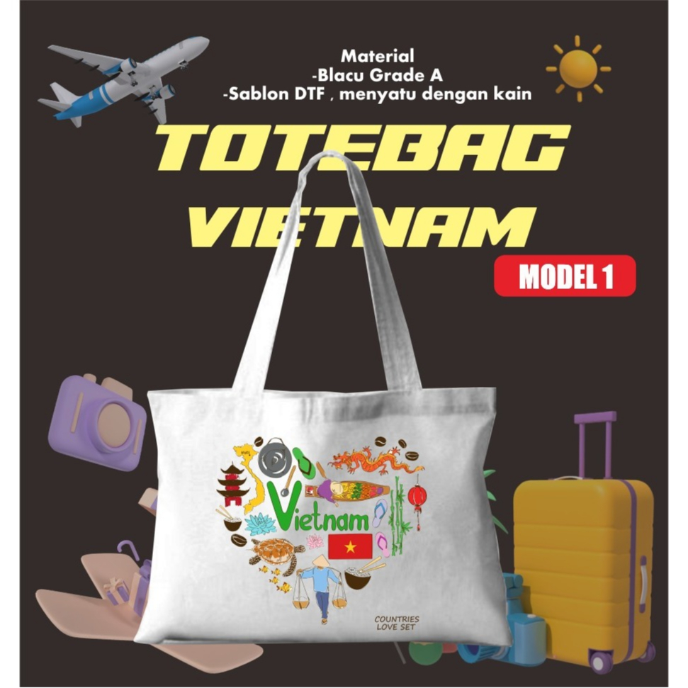 VIETNAM TOTEBAG MANY MODELS - VIETNAM TOTEBAG