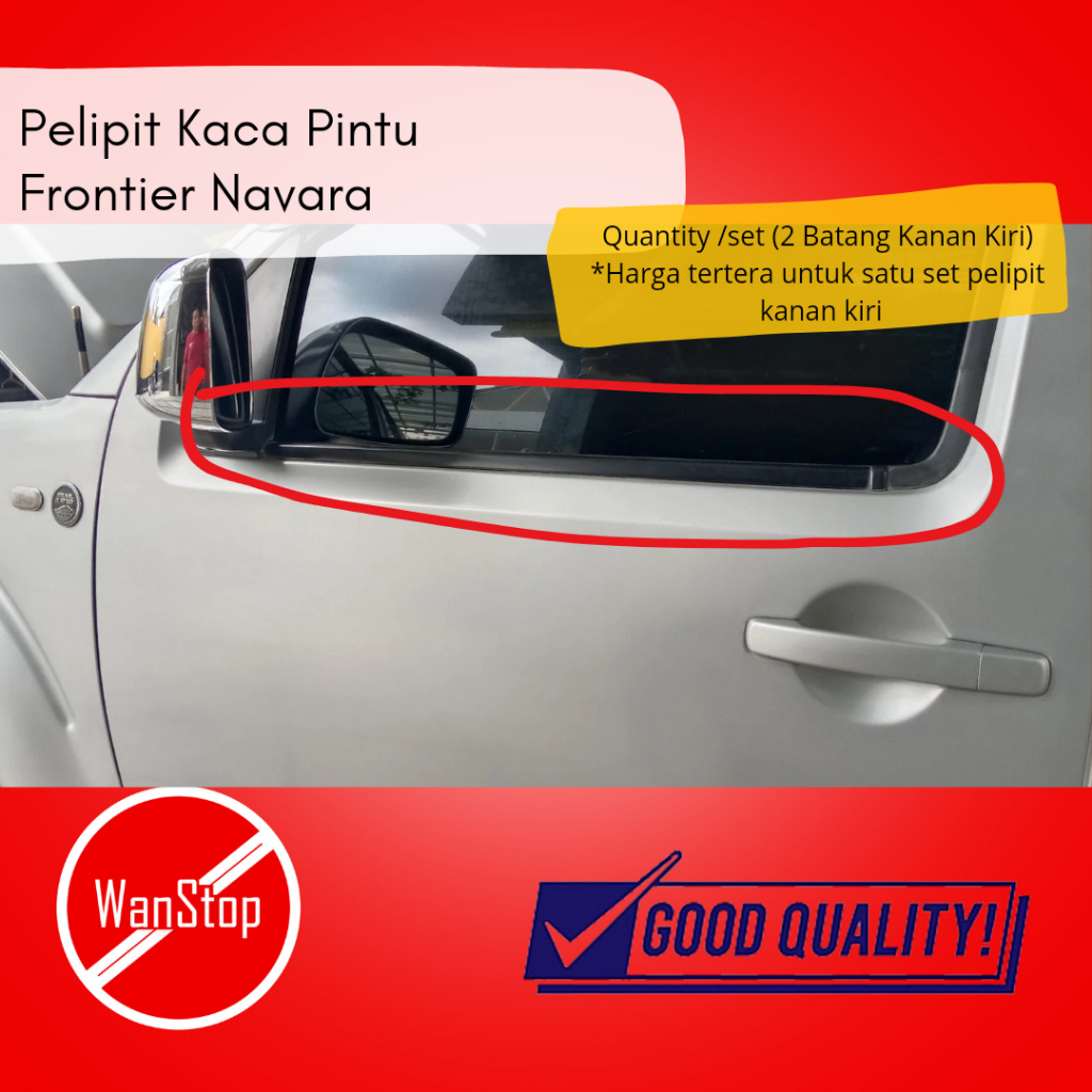 Nissan Frontier NAVARA กระจกประตูรถยนต์ Seam