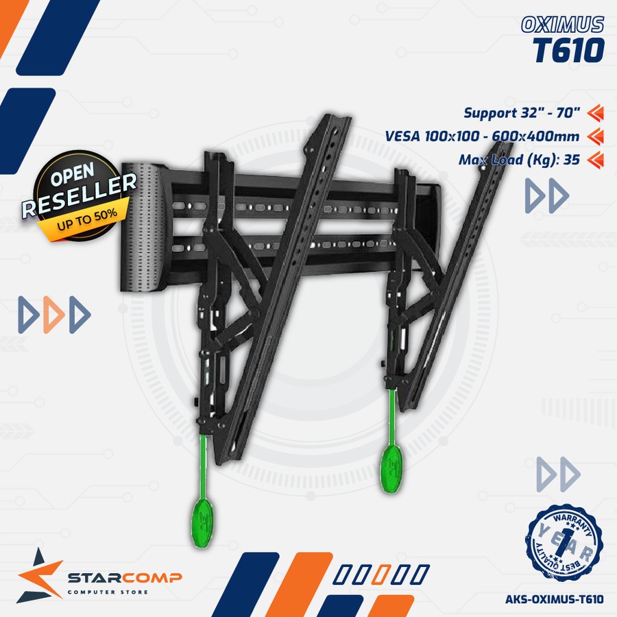 OXIMUS TL610 WALLMOUNT LED TV MONITOR BRACKET 22" - 55" INCH