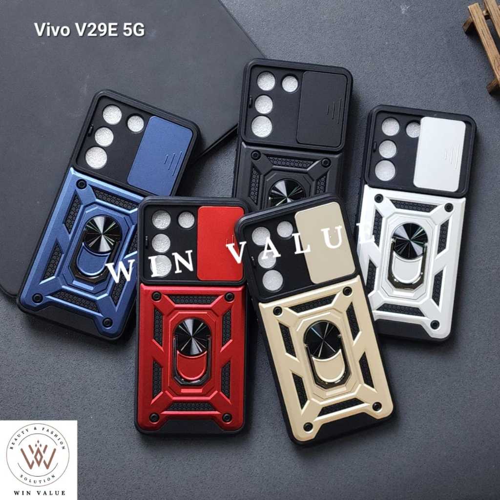 Vivo V29E 5G Case SoftCase สไลด์เกราะ + เคสป้องกันกล้อง Vivo V29E 5G