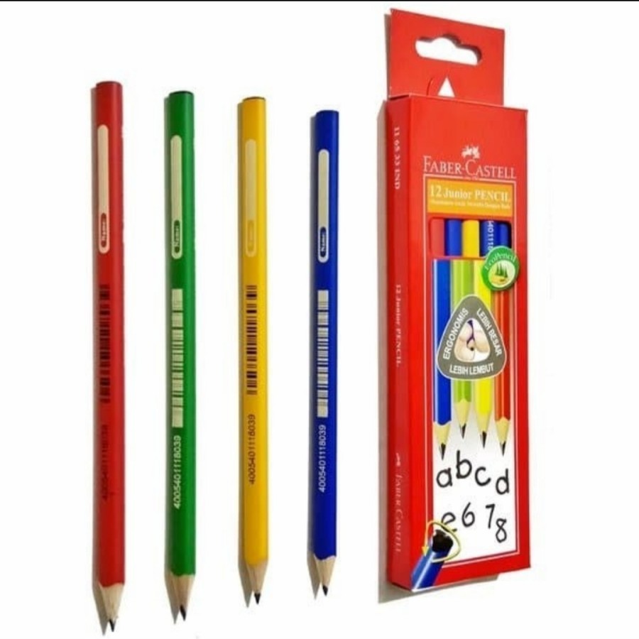 Faber CASTELL Junior Triangular Pre School Grip Pencil 2B 1165 33