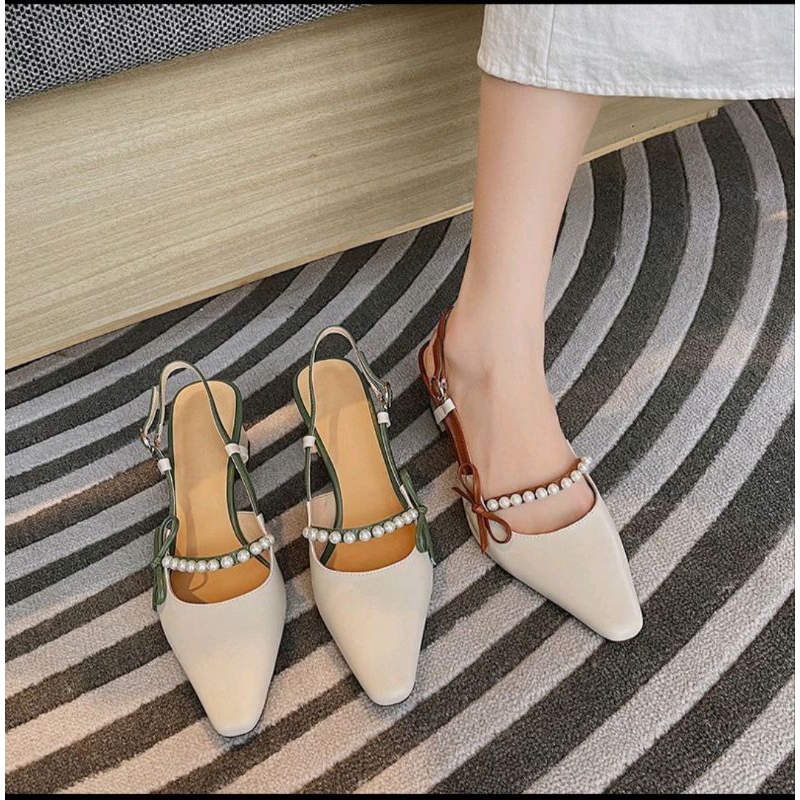 PEARL HEELS 3CM WEDDING HEELS