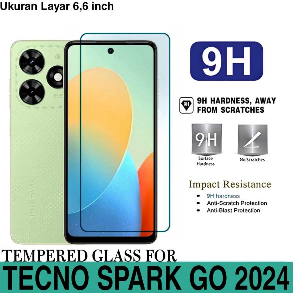 ฟิล์มกระจกนิรภัย ANTI-SCRATCH TECNO SPARK GO 2024 การ์ดหน้าจอที่ชัดเจน