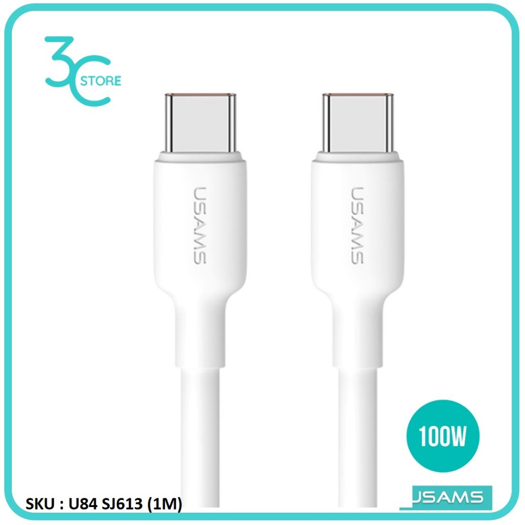 3C Store - USAMS - U84 Fast Charging Data Cable SJ613/SJ614 Type C to Type C PD 100W