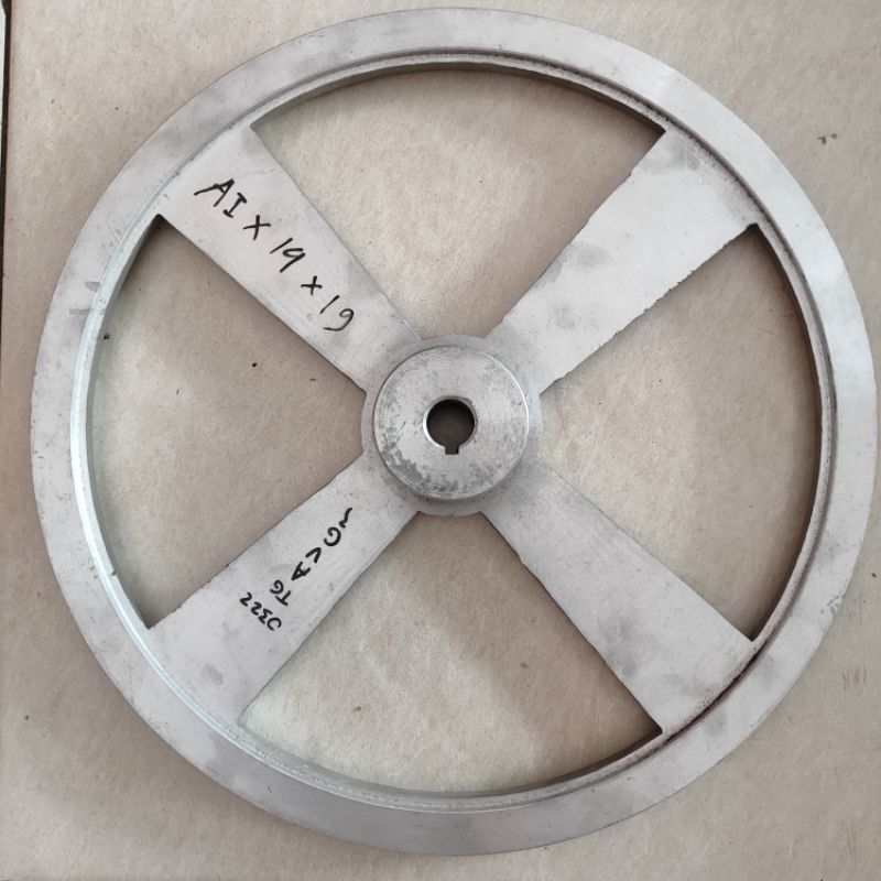 POLI Pulley Pulley Pulley Pulley รอกอลูมิเนียม A1 14" นิ้วเพลา 19 มม. 19 มม.