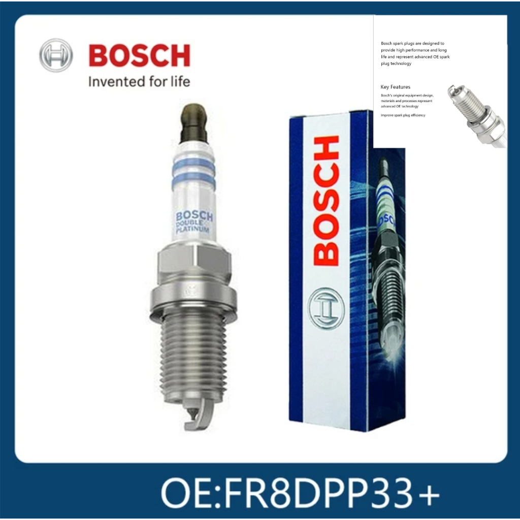 Bosch FR8DPP33+ หัวเทียนแพลทินัมคู่ Mercy Mercedes Benz W202 W203 W210 W211