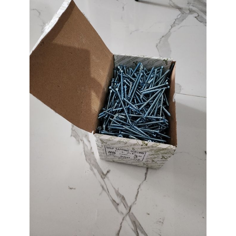 TAPPING SCREWS F+AB 8X3" หัวแบน SCREWS ยาว 7.5 ซม.