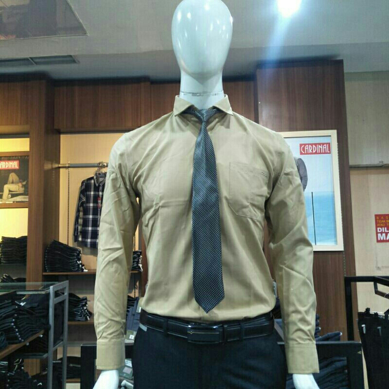 KEMEJA CDL เสื้อเชิ้ตสีพื้นแขนยาวทางการสําหรับผู้ชาย แบรนด์ CDL ดั้งเดิม