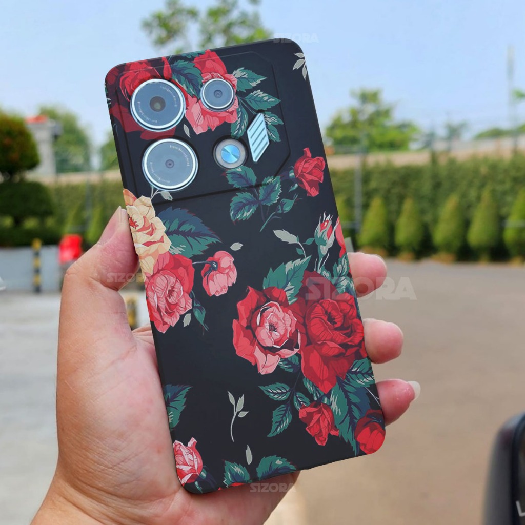 SIZORA OFFICIAL - BG92- เคส HP สําหรับ INFINIX GT 10 PRO FLOWER PICTURE SOFTCASE HARDPHONE