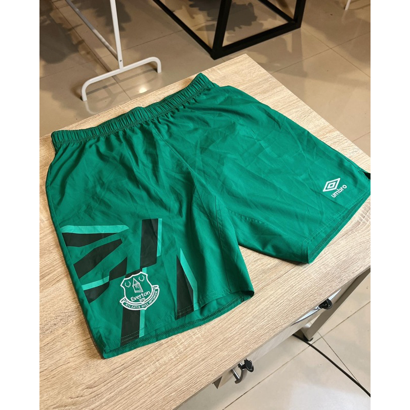 UMBRO Everton Pants 2019-2020 กางเกงขาสั้น เสื้อเจอร์ซีย์ สีเขียว สไตล์อังกฤษ