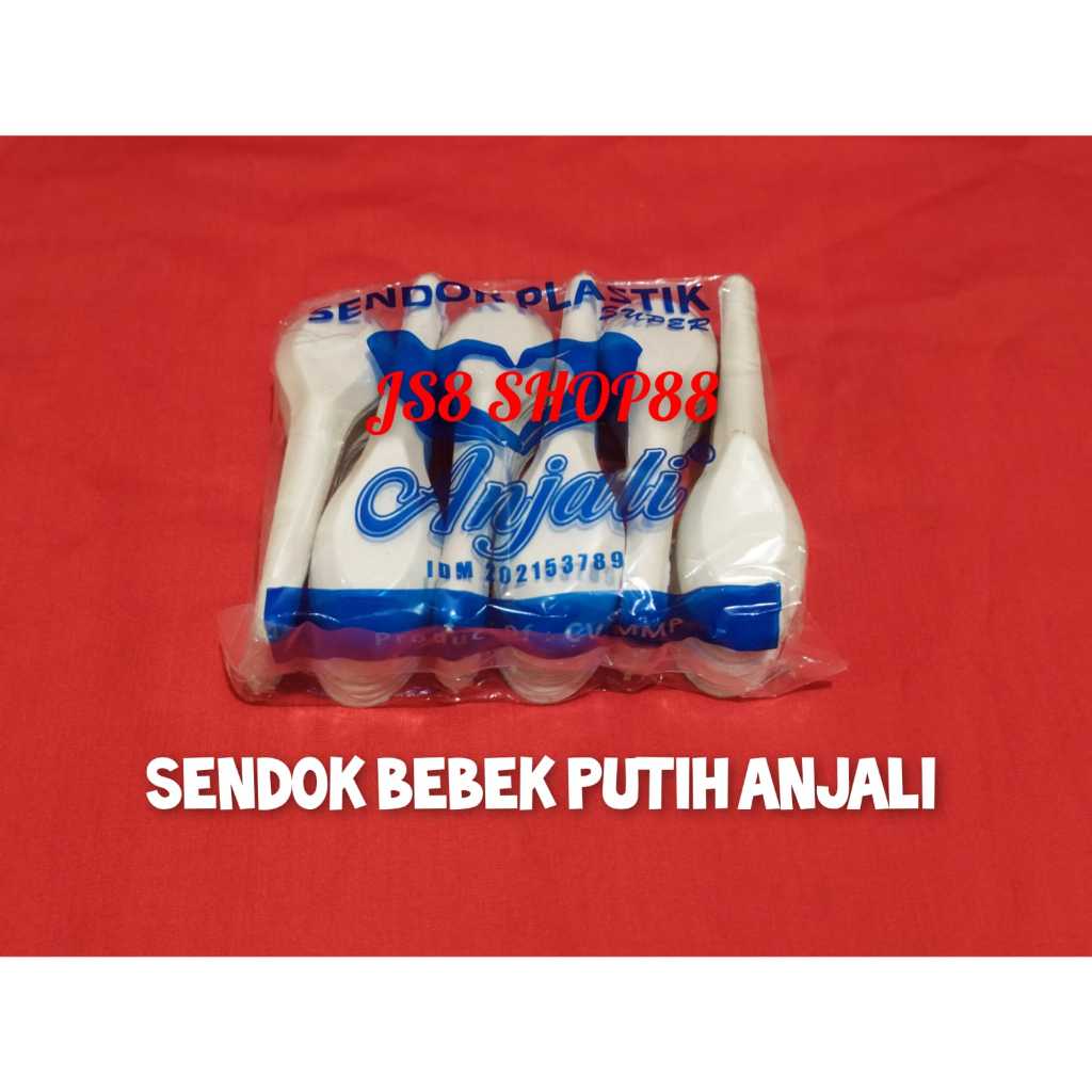 (แพ็ค) ANJALI เป็ดพลาสติกสีขาว SPOON CONTENTTS 120 ชิ้น 100% ORIGINAL ANJALI & PHOENIX BRAND