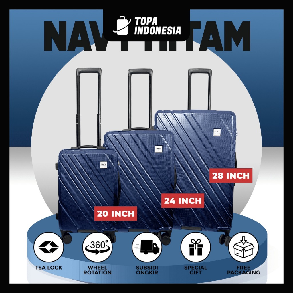 Topa กระเป๋าเดินทาง พร้อมตัวล็อค TSA ขนาด 20,24,28 นิ้ว คุณภาพสูง -1900