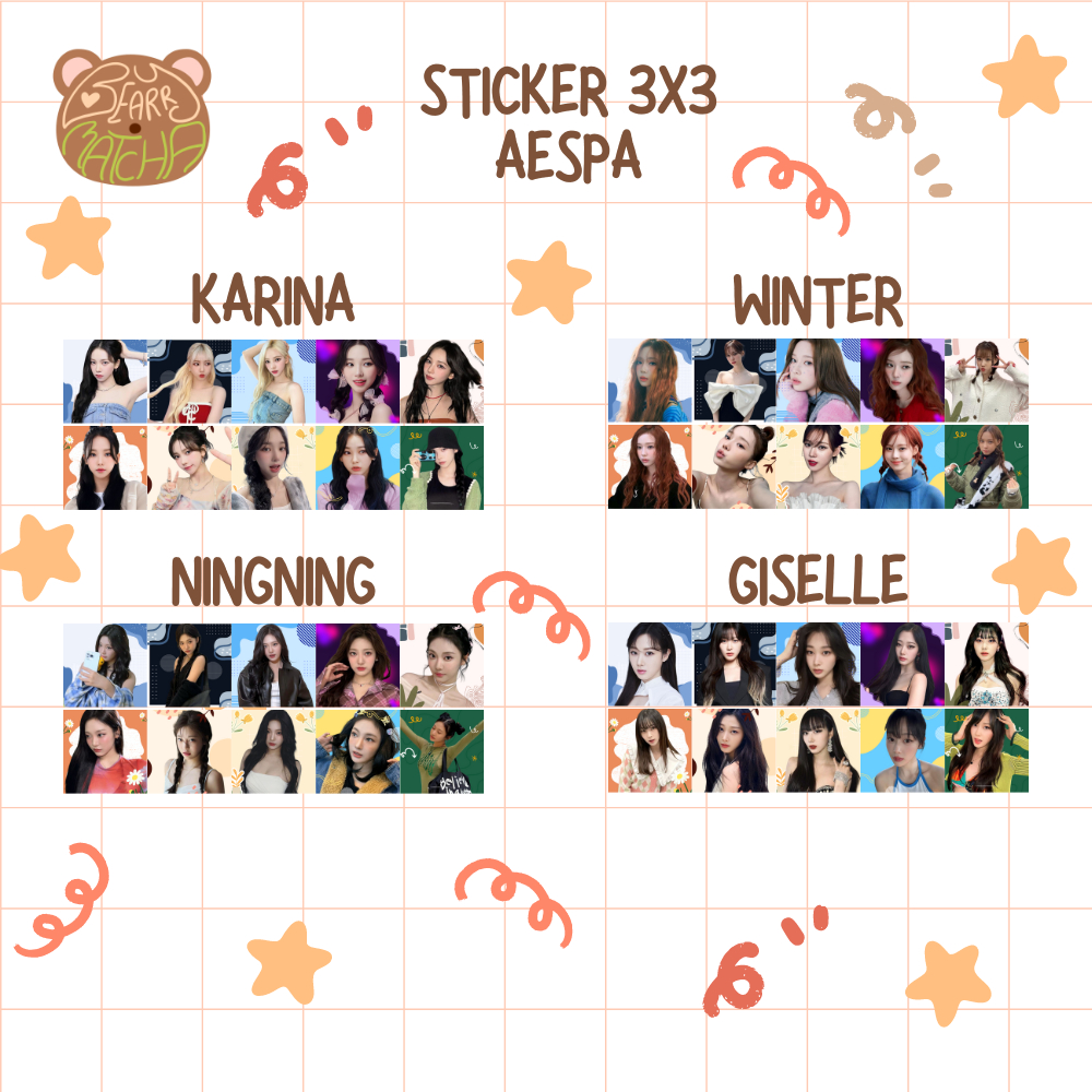 เนื้อหา: สติ๊กเกอร์ AESPA 3x3 50 ชิ้น