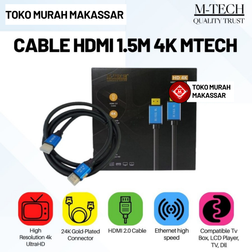 สาย HDMI 1.5M 4K MTECH / MTECH PREMIUM สาย HDMI 4K2K / CAB01-MTECH