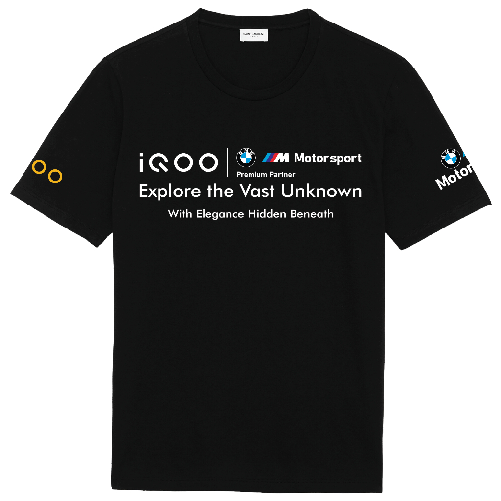 เสื้อยืดเสื้อผ้าอย่างเป็นทางการ Vivo IQOO 12 5G | BMW Motorsport Premium Partner Monster ภายใน Flashgip Killer คุณภาพระดับพรีเมียมล่าสุด