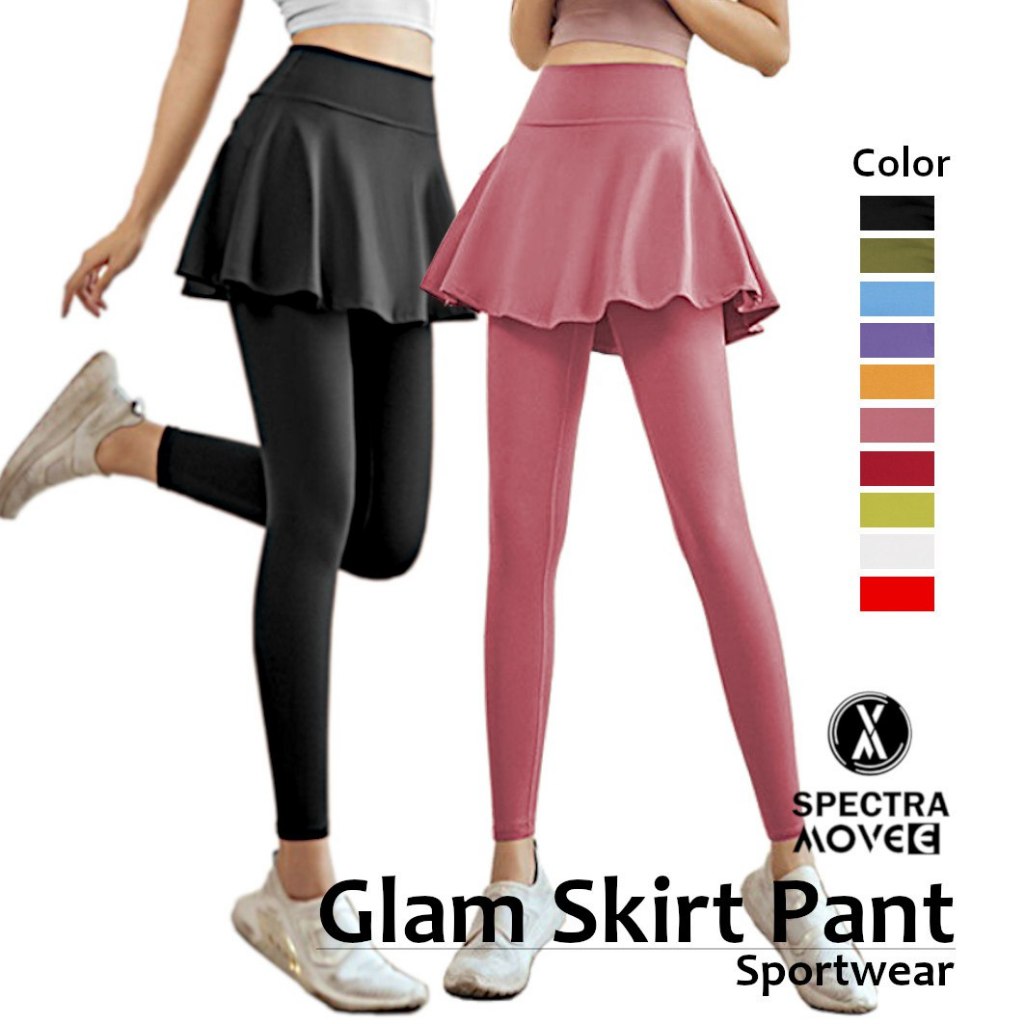 GLAM SKIRT PANT / เลกกิ้งยิมนาสติกกีฬา / กระโปรงยิมนาสติกแอโรบิกของผู้หญิง