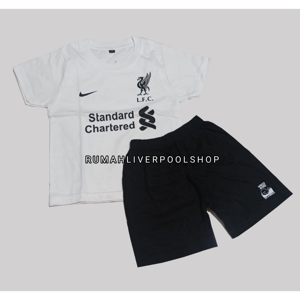 ชุดเสื้อยืดเสื้อฟุตบอลเด็ก Liverpool LFC YNWA Away | 1 - 3 ปี