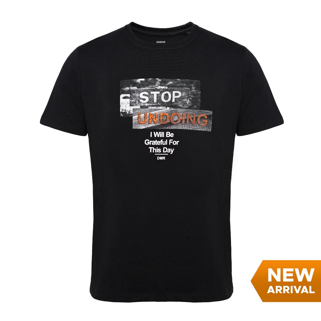 เสื้อยืดสีดําผู้ชาย Damor สีดํา - RMBAS.QB138H