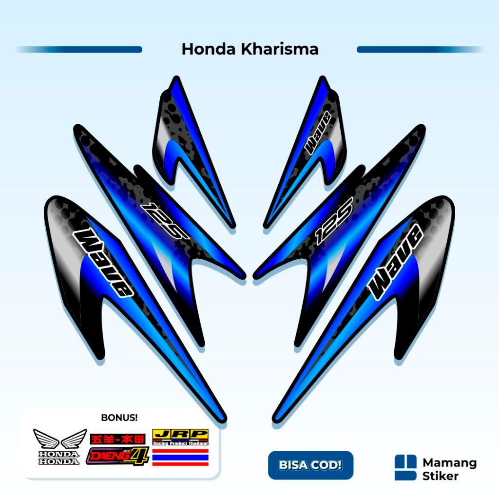 Honda Karisma X 125 Striping Variations (25) ประเทศไทย 125D D 125X Original 2002 2003 2004 2005 2006 Api Custom Wave I Karisma สติกเกอร์คุณภาพไวนิล Decal Full Body