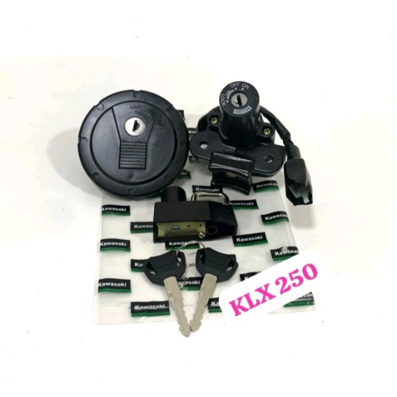 กุญแจจุดระเบิด Kawasaki KLX ดั้งเดิม KLX 230i KLX 250 พร้อมฝาถัง
