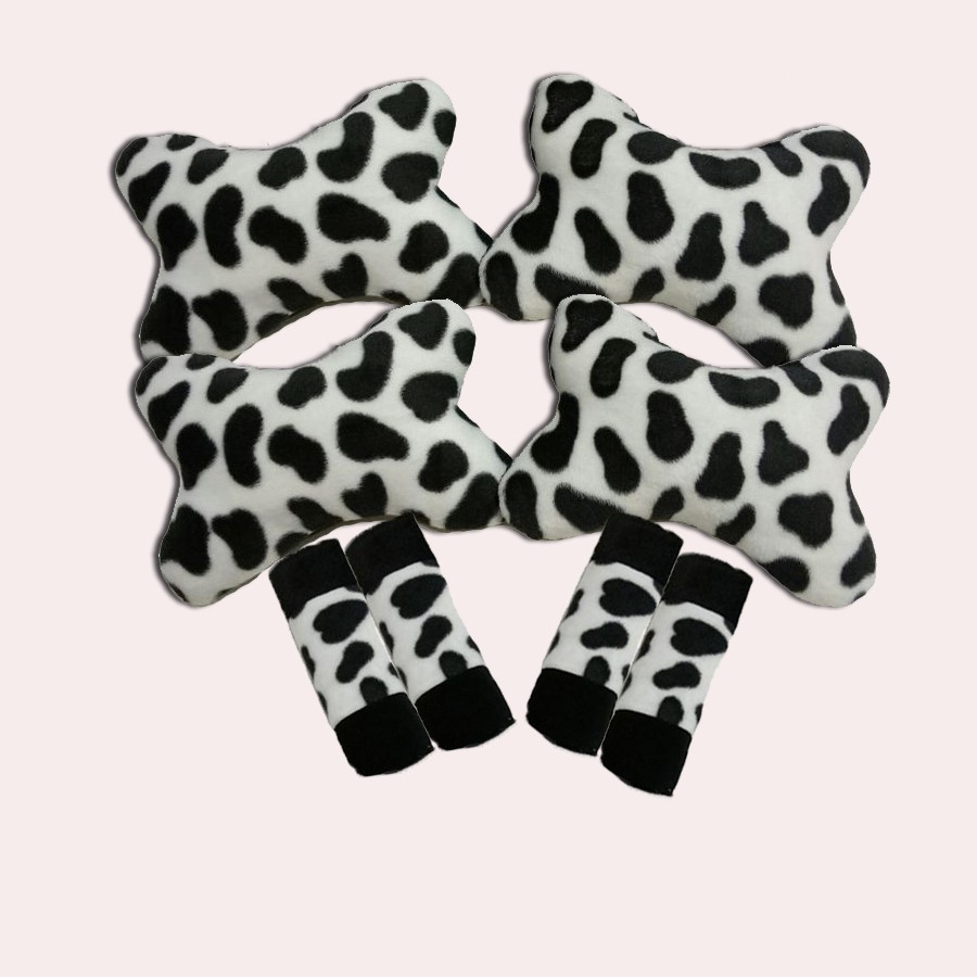 MOO SAPI เบาะรองนั่งรถยนต์ / MOO TOTOL หมอนรองคอชุดอุปกรณ์เสริม 8 ชิ้น