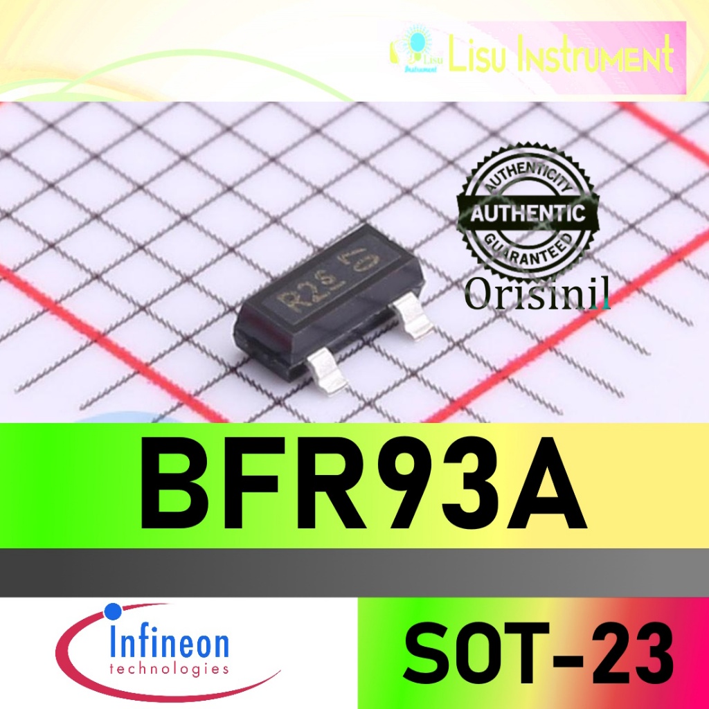 BFR93A R2s NPN ซิลิคอนเสียงรบกวนต่ํา Bipolar RF ทรานซิสเตอร์ SOT-23 Infineon ต้นฉบับ