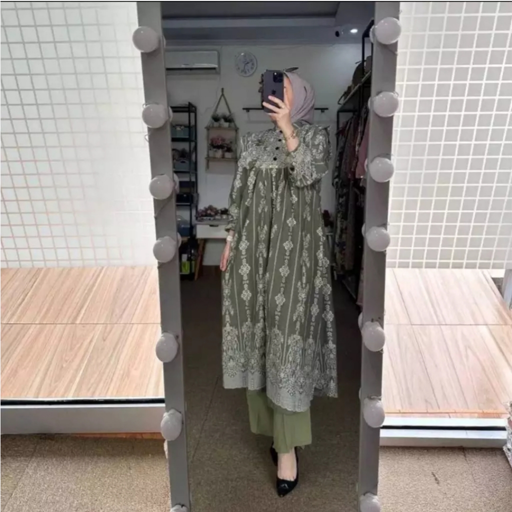 !! ชุดเดียวของ ETHNIC ANDIFA / CRINKLE SET lONG RECENT ETHNIC TUNIC