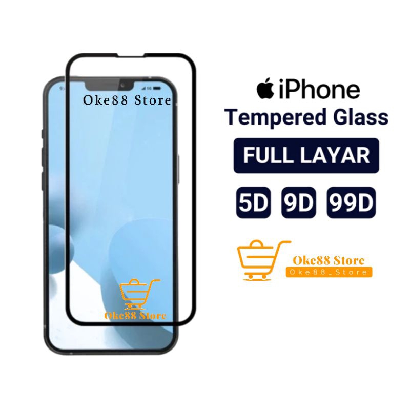LAYAR กระจกนิรภัยแบบเต็มหน้าจอ 9D Iphone X Xr Xs Xs Max 11 11 Pro 11 Pro Max 12 Mini 12 Pro 12 Pro M