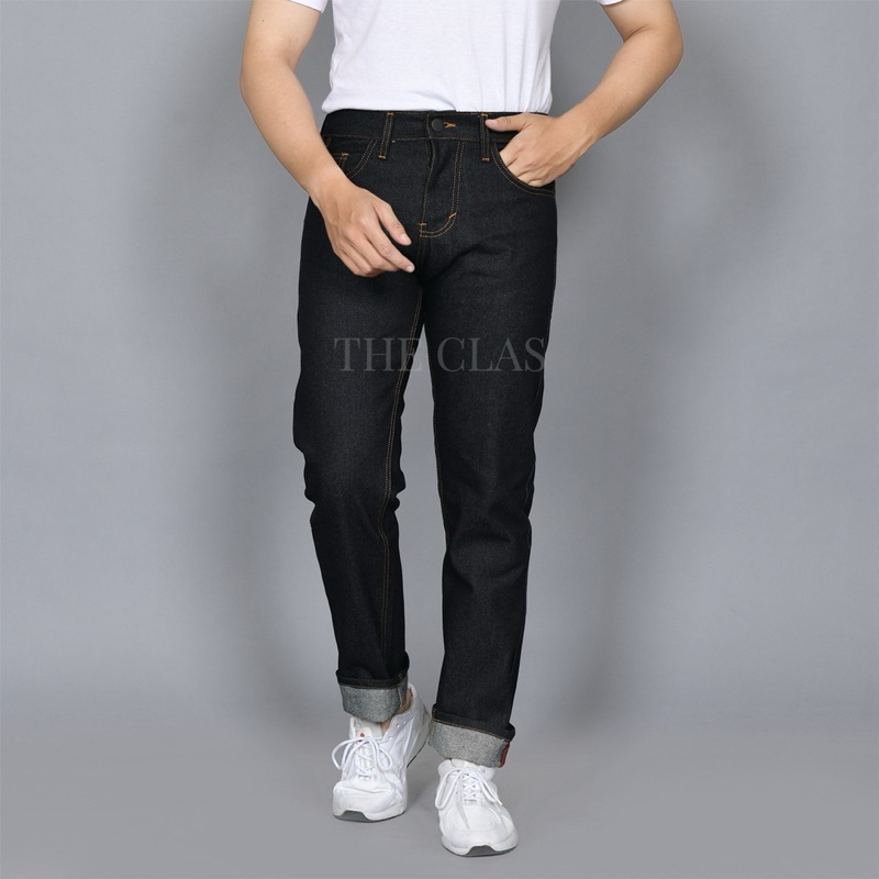 RIGID DENIM - RAW DENIM กางเกงยีนส์ผู้ชาย 15 OZ SHELLSTICK ZIGZAG RAW DENIM ใหม่ล่าสุด - RAW DENIM R