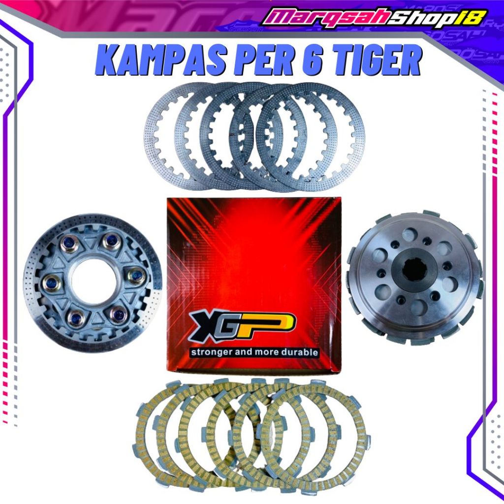 ดอกคลัทช์ 6 ชิ้น XGP GL TIGER MP MARQSAH SHOP18