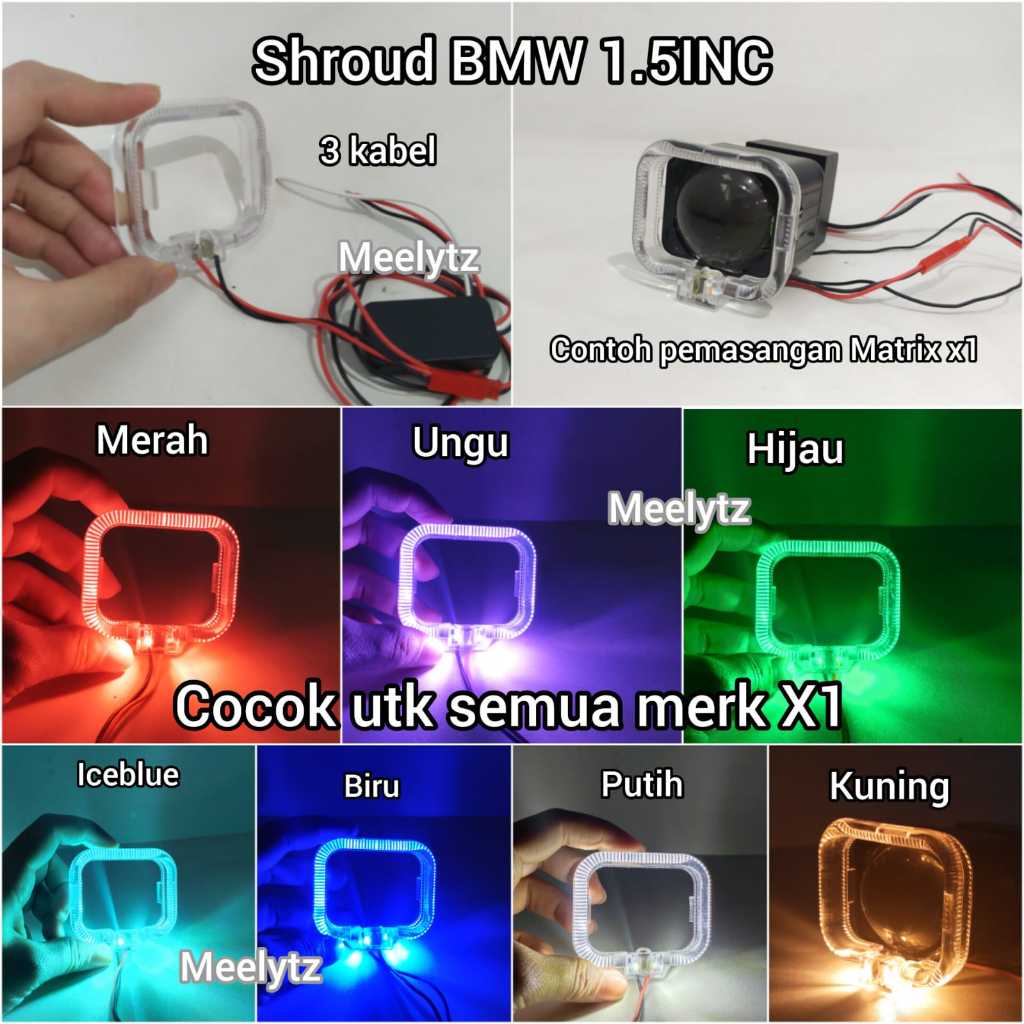 Shroud BMW 1.5INC Crystal Eye ใช้ได้ทุกยี่ห้อ matrix x1 1.5INC